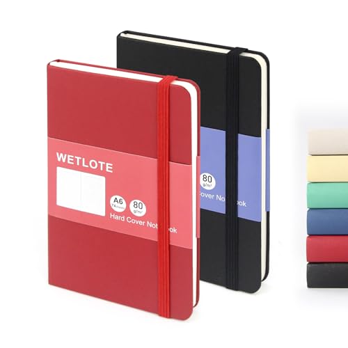 Carnet de notes ligné A6 rigide 144 pages pour le bureau et l'école