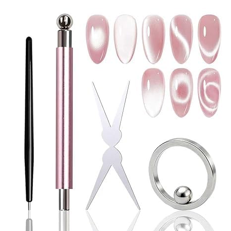 Bluedeal Ring Cat Eye Magnet Set for Nails with Hollow Circle,Ball Magnet & 3-in-1 Magnetic Tool for Black Hole,Halo & Multi Effects,Cat Eye Gel Polish Nail Art DIY Salon Use-image-10