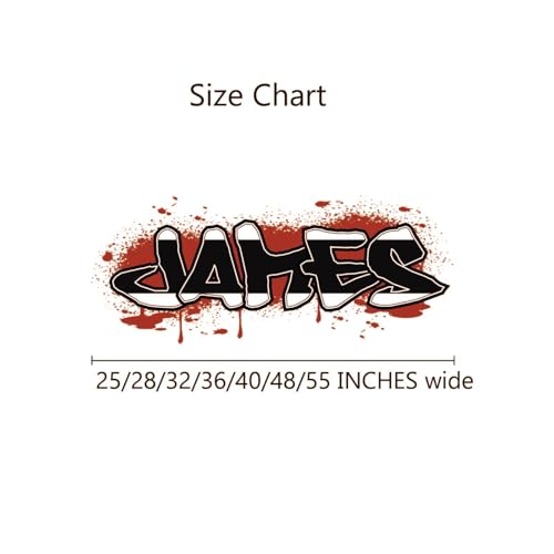 Vinilo decorativo personalizado graffiti nombre para pared miniatura 5