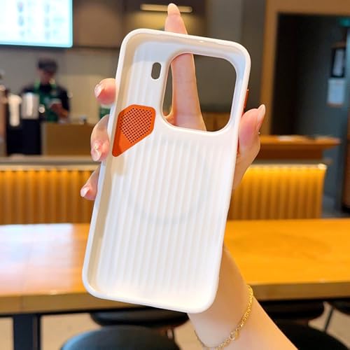 Image of for Oppo Find X9 Pro 5G Magnetic Case Leather Coated PC + TPU Phone Cover with Heat Dissipation Sheet - White