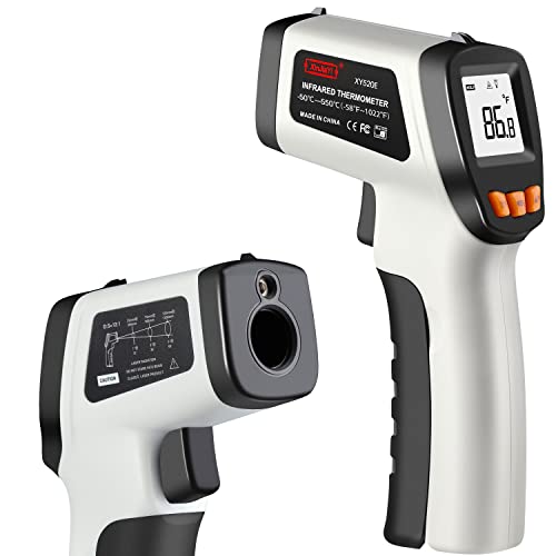 Thermomètre infrarouge (-50 °C à 550 °C), XinJiaYi Pistolet laser de température pour four à pizza, pistolet de thermomètre laser sans contact pour la...