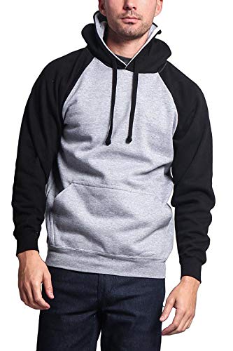 G-Style USA Premium Heavyweight Contrast Raglan Sleeve Pullover Hoodie Sweatshirt