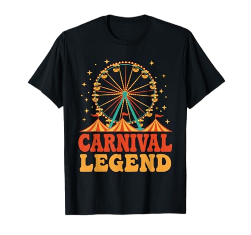 Carnival Legend Ferris Wheel Tent Retro Festival Art T-Shirt