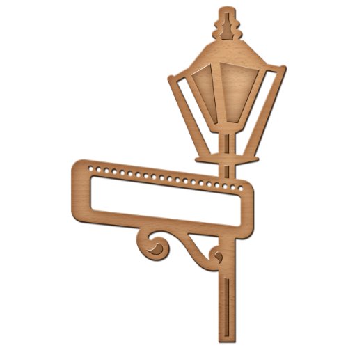 Spellbinder Paper Arts - Producto para Repujado, diseño de farola, Color Dorado