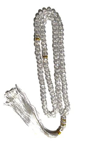 Image of Tasbih /Tasbeeh Islamic Salat Prayer 100 Beads (Crystal White Beads)