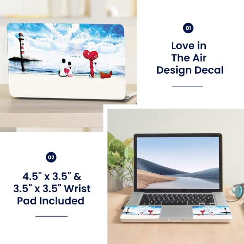 Image of LSS Laptop 15 15.6 Skin Cover with Colorful Love in The Air Pattern for HP Dell Lenovo Apple Asus Acer Compaq - Fits 13.3 inch 14 inch 15.6 inch 16 inch (2 Wrist Pads Free)