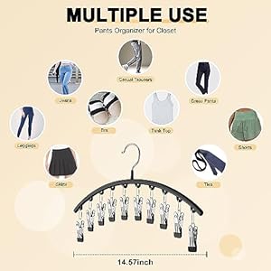 Leggingorganizerforclosetmetalyogapantshangers2packw10clipsholds20leggingsspacesavinghangingclosetorganizerwrubbercoatedclosetorganizersandstorageblack Urban Country Home Decor Legging organizer for closet metal yoga pants hangers 2 pack w10 clips holds 20 leggings space saving hanging closet organizer wrubber coated closet organizers and storage black urban country home decor