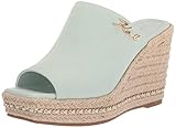 Karl Lagerfeld Paris Women's Corissa Slip on Espadrille Wedge Sandal, Mint Julep, 8.5