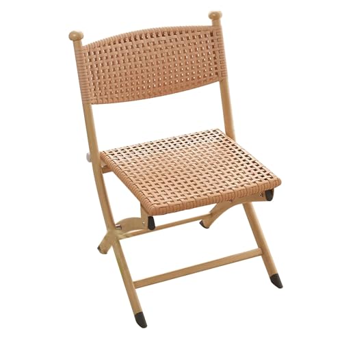 Tragbare Rattan-Klappstühle mit Rückenlehne – faltbare...