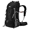 Loowoko 50L Hiking Backpack, Waterproof Camping Essentials Bag with Rain Cover, 45+5 Liter Lightweight Backpacking Back Pack