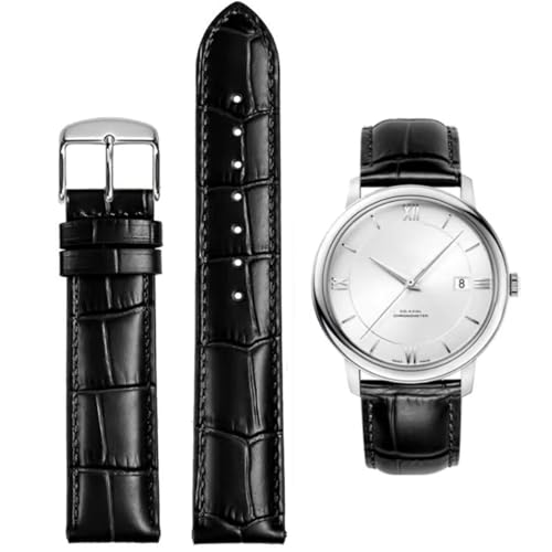 FOUUA Correa de reloj Correa de cuero genuino Correa de reloj Correa de pulsera de repuesto en relieve de cocodrilo Oro Plata 12 13 14 15 16 17 18 19 20 21 22 24 mm