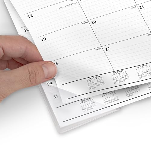 Image of Mead Desk Calendar 2026-2027 Planning Pad, Academic 15-Month April-June, Monthly, 17.75 inch x 11 inch Compact, Ruled Daily Block (CAM82005)