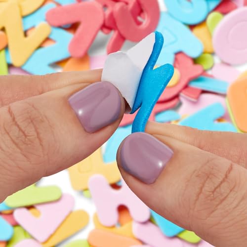 image for Juvale Foam Letter Stickers - Easy Peel Alphabet Stickers - Soft Spong