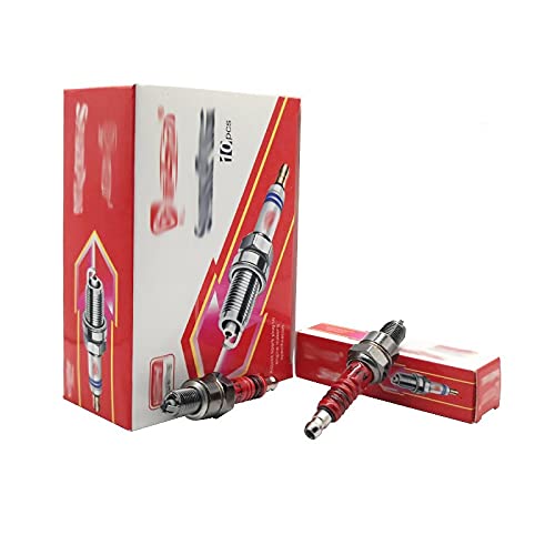 Bougie d'allumage 2pcs Super 3pcs Electrodes Racing de Moto A7TJC Plug/Fit pour GY6 CR7HIX CR7HSA C7HSA A7RTC A7TC UF22 CR6HSA C5HSA C6HSA (Color : White) Cover