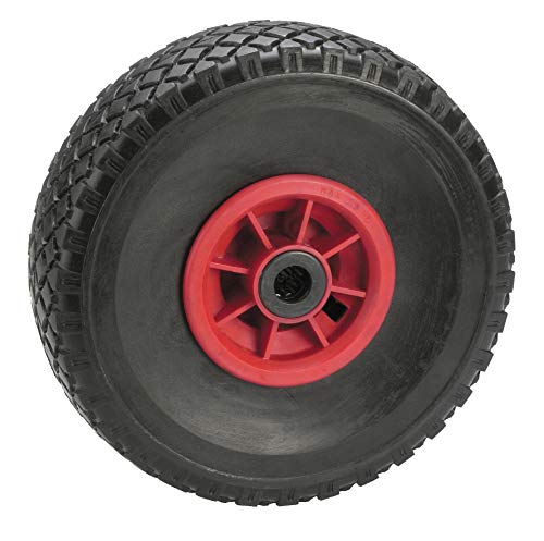 Dörner + Helmer 740310Rp Ruota Per Carriola A Prova Di Foratura, 260 X 85 X 20 Mm, Mozzo 75 Mm, Cerchione Rosso, Profilo A Blocco, Cuscinetto A Rulli,