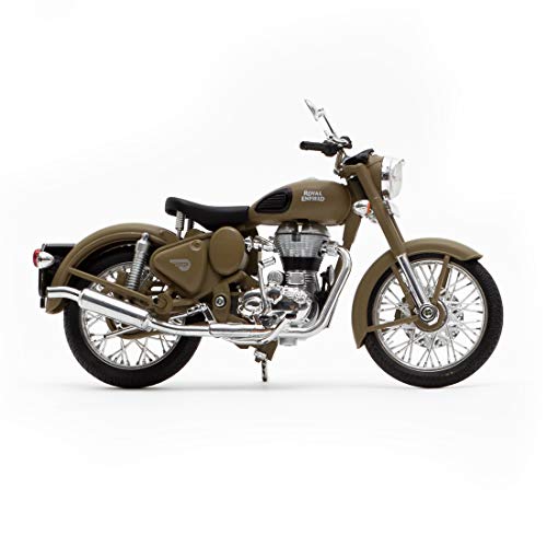 Image of Royal Enfield Plastic Mini 3D Scale Model /Miniature (Desert Storm), Brown