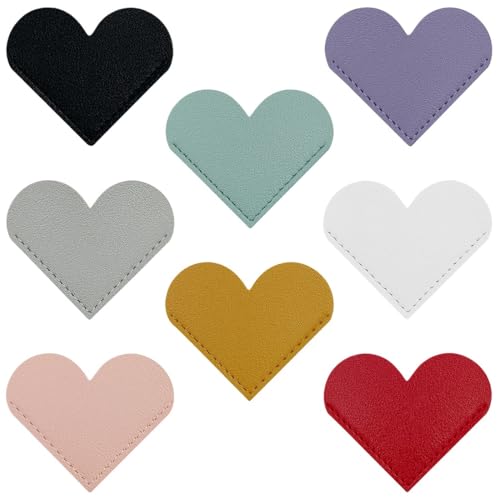 8 Piezas Marcadores de Libro Marcapáginas de Cuero con Forma de