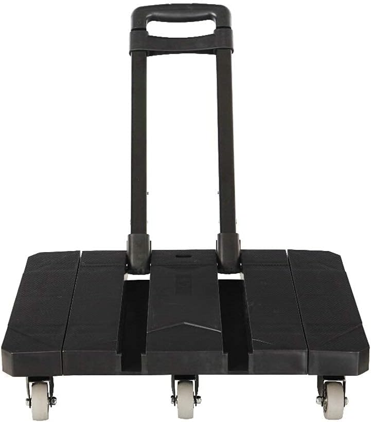 Hand cart - Home Folding Trolley cart Trolley cart Trolley Luggage Trailer Telescopic handling Black Load Bearing About 200kg Truck