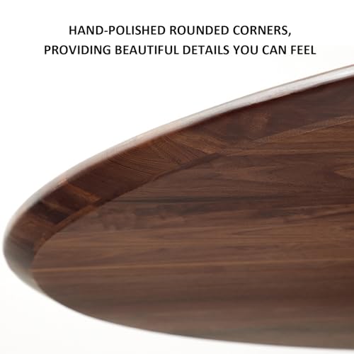 Wood-Dining-Room-Table-Round-Pedestal-Side-Accent-Table-Vintage-Kitchen-Table-Mid-Century-Modern-Farmhouse-Table-with-Solid-Wood-Leg-for-Small-Space-Walnut-wood-4724-L4724-W2953-H Wood Dining Room Table Round Pedestal Side Accent Table Vintage Kitchen Table Mid Century Modern Farmhouse Table with Solid Wood Leg for Small Space Walnut wood 4724 L4724 W2953 H