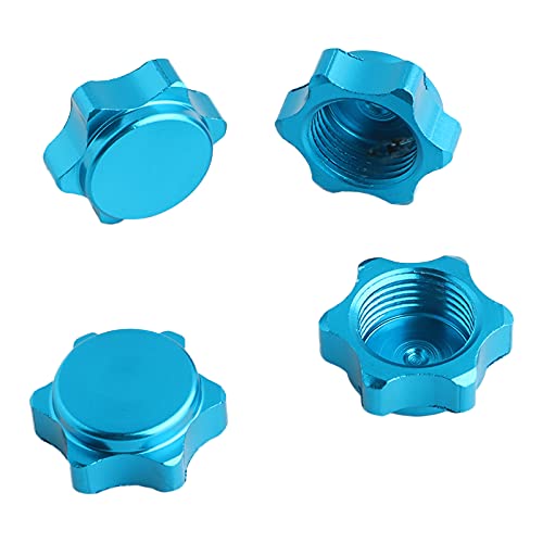 Gdool 4Pcs Rc Car 1/8 Scale 17Mm Dust Lock Nuts Adapter For Rc Off-Road Truck Redcat Losi Team-C Wheel And Tire Accessories (Blue) #TOP1