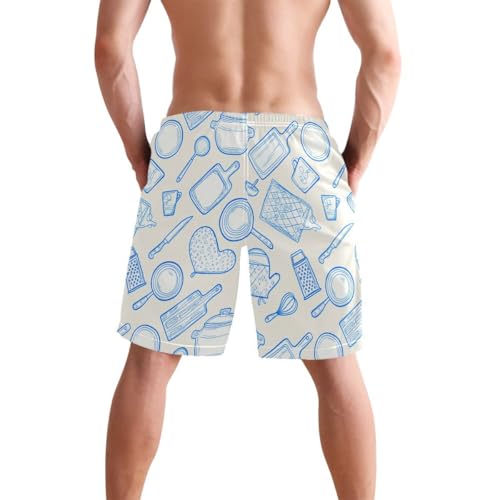 Kitchen Mens Swim Trunks Quick Dry Beach Shorts with Pocket S 23025283