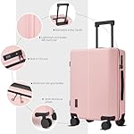 Carry On Luggage with TSA Lock, Carry on Suitcase 22x14x9 Airline Approved, Carry-on luggage with 360° Spinner Wheels, Hardside 20 Inch Lightweight Hard Shell Suitcase (Pink, 20-Inch) - Image 3