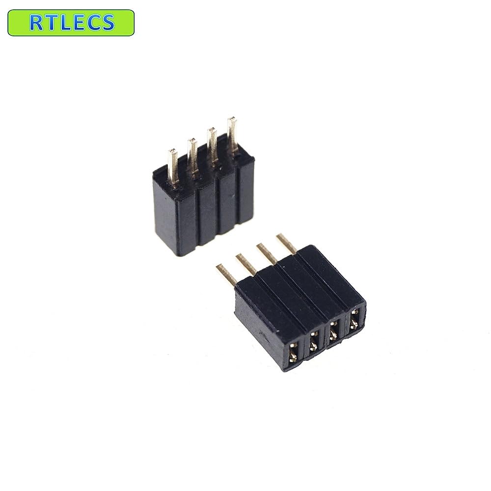 Wiring Connecting Terminals - 1000pcs 1x4 P 4 pin 1.27mm Pitch Pin Header Female Single Row Straight Through Hole DIP Rohs