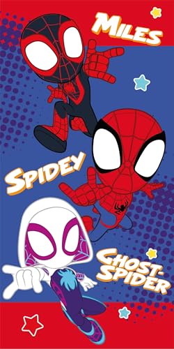 Design ufficiale Marvel Spidey: presenta il supereroe Spidey in stile audace e ricco di azione.