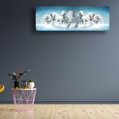 Image of Polyester Printed Air Conditioning Dust Cover Folding Designer Ac Cover For Indoor Split Ac 1.5 Ton (97X 31X 21 Cm ) (7 Horse)
