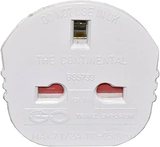 مشترك باور سبلاي بفيشة ثلاثية + فيشة ثنائية - (أبيض وأحمر)