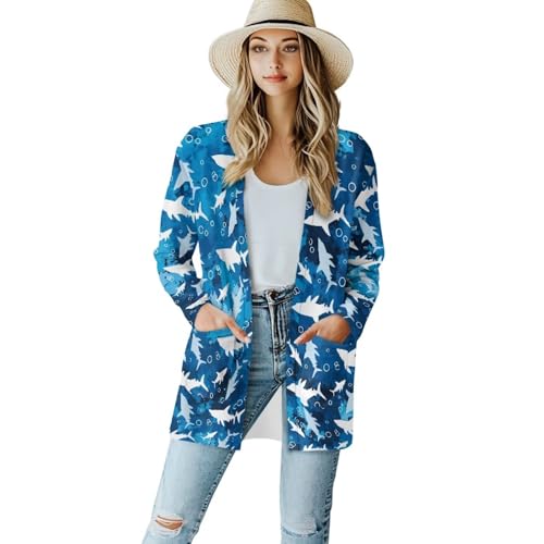 Image of Womens Open Fron Cardigan Sweaters Long Sleeve Tops Daily Coats