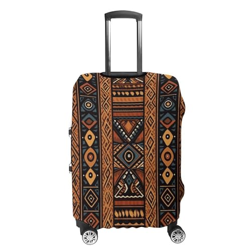 Travel Luggage Cover Elastic Suitcase Protector Anti-Scratch Washable Traditional African Design Pattern Luggage Sleeve Tsa Approved Carry on Covers Baggage Cover Fits 18-32 Inch Luggages4