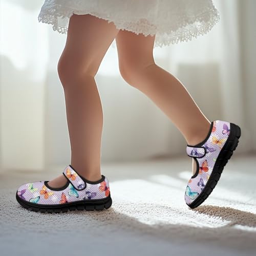 Comfortable Slip-On Sneaker for Girls,Girls'Mary Jane Shoes for Party,Cartoon Walking Flat Shoes for Daily Wear3