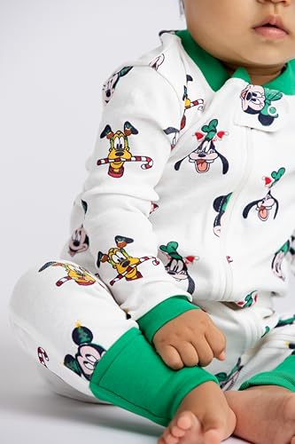 Image of MONICA + ANDY One Piece Baby Pajamas, 100% Organic Baby Clothes for Girls and Boys, Sizes For Newborn and Infant