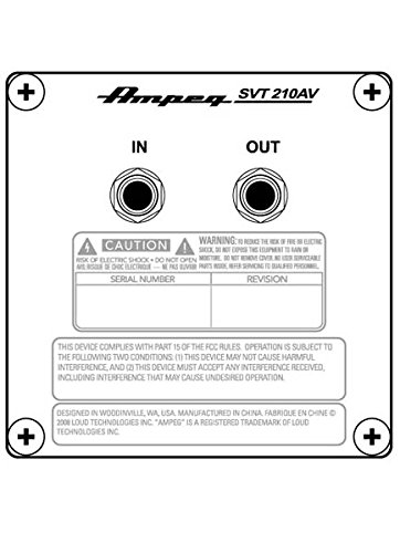 Amazon.co.jp: Ampeg/ベースキャビネット SVT-210AV Cabinet 200w