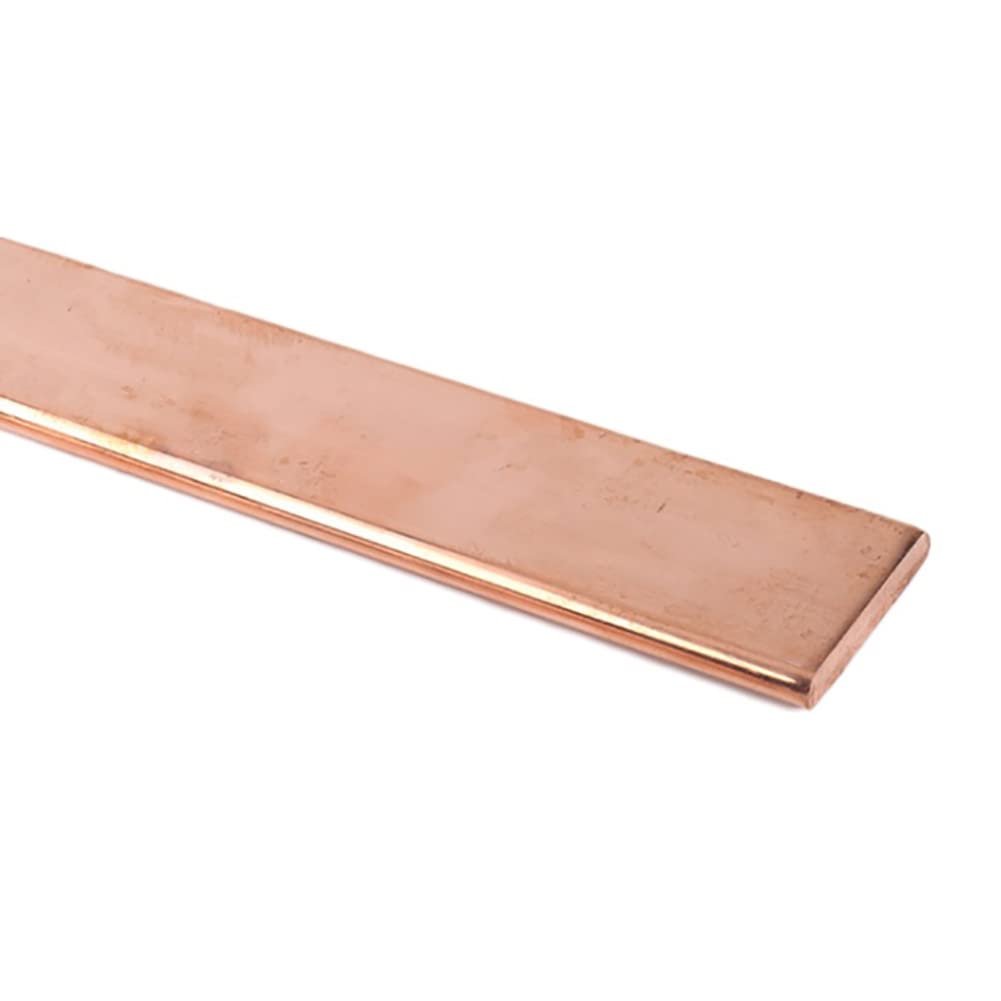 Barra plana de cobre, placa de cobre rectangular, Barra plana de cobre, lingotes de cobre rectangulares for soldadura de material, espesor 10 mm, 15 mm, 20 mm, 25 mm, 30 mm, 35 mm, longitud 200 mm, 20
