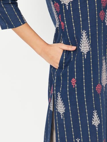 Image of Max Women's Cotton Blend Regular Fit Casual Kurta