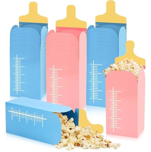 Baby shower réussie avec la boîte à popcorn 24 pièces pour table de buffet