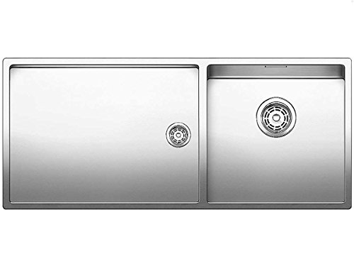 BLANCO Claron 400/550-t-u - Fregadero (Acero inoxidable, 1 senos, 400 x 400 mm, 19,1 cm, 1015 mm, 440 mm)
