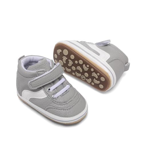 Image of Clowora Baby Boys Girls Shoes Non-Slip Rubber Sole Sneakers Infant First Walking Toddler Crib Shoes Newborn Loafers Flats.