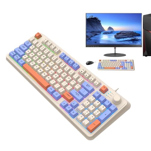 Clavier mécanique 94 touches compact rétroéclairé tricolore PC