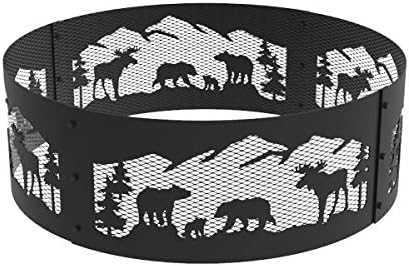 Blue Sky Outdoor Steel Decorative Fire Pit Ring, Northern Woods, ...