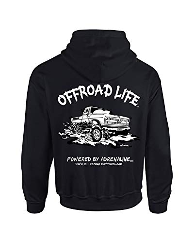 Offroad Life, Square Body Mudding Truck, Outdoor Youth Hoodie Printed in USA