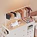 CASANOOKK Modern Changing Table Dresser,Baby Dressing Table with 4 Drawers and Storage Shelves,Multi-Functional Baby Changing Table with Drying Rack for Nursery, White