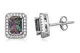 mystic topas ohrstecker HOCHWERTIGER BLICKFANG: Damenschmuck aus feinem 925 Sterling Silber, , Größe: 10 x 8 mm (Höhe x Breite)