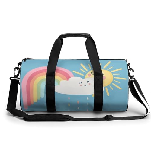 Sac de sport gym nuage arc-en-ciel résistant pour voyage et bagage