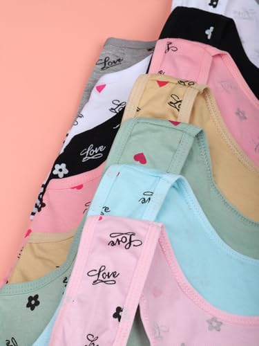 Girls' Cotton Underwear Set, Soft High Waisted Briefs, Breathable & Stretchy Full Coverage for Everyday Wear4