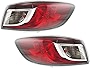 Evan-Fischer Tail Light Assembly Compatible with 2010-2013 Mazda 3 Outer Halogen/Standard Type Sedan Set of 2 Passenger and Driver Side