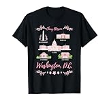 Washington DC Cherry Blossom Monument T-Shirt Small