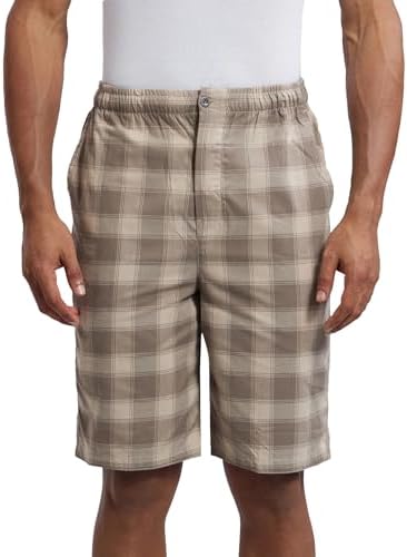Jockey Men's Regular Shorts (US88_Khaki/Dkhaki_S_Khaki_Small)